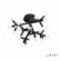 Люстра на штанге iLedex FS-017-X25 BK