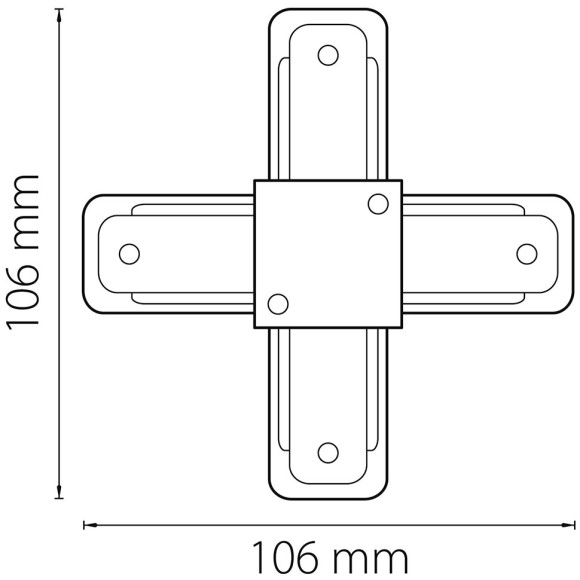 Соединитель X-образный 1-фаза Lightstar Barra 502146 Соединитель X-образный 1-фаза Lightstar Barra 502146