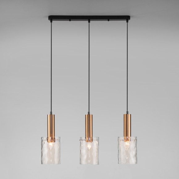 Подвесной светильник 50177/3 черный/бронза