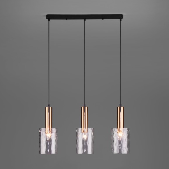 Подвесной светильник 50177/3 черный/бронза