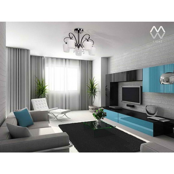 Люстра на штанге с хрусталём Блеск MW-Light 315011205 Люстра на штанге с хрусталём Блеск MW-Light 315011205