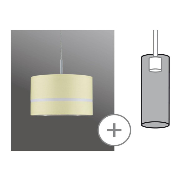 60325 Абажур DecoSystems Schirm Ribbon 50W Gelb Stoff