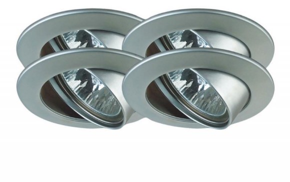 Светильник встраиваемый Paulmann 51мм 35Вт 430Лм 2900К GU5.3 IP23 230/12В Хром мат Набор 4шт 99454 Светильник встраиваемый Paulmann 51мм 35Вт 430Лм 2900К GU5.3 IP23 230/12В Хром мат Набор 4шт 99454