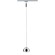 95457 URail LED Pendel CapsuleII 1x6W Chr m dm