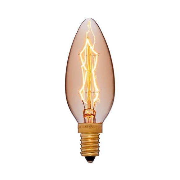 Лампа светодиодная филаментная E14 4W 2200K золотая 056823
