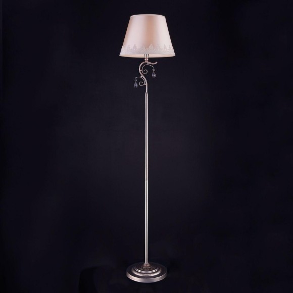 Классический торшер с абажуром 01023/1 серебро Классический торшер с абажуром 01023/1 серебро