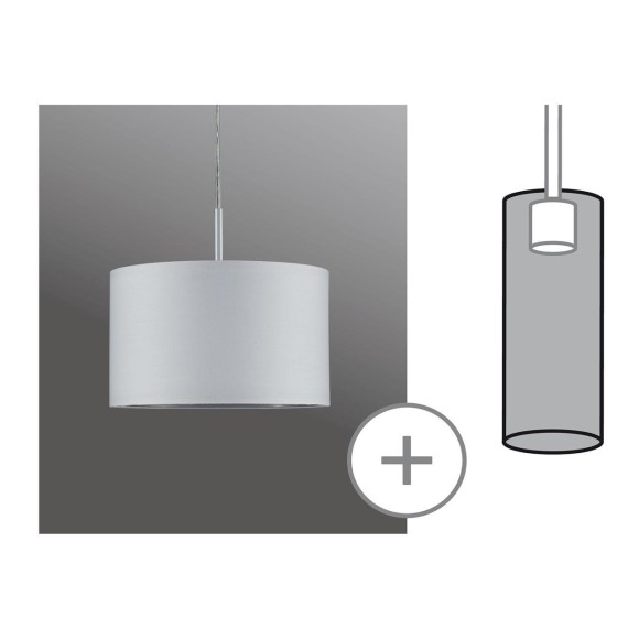 60326 Абажур DecoSystems Schirm Mono 50W Weiß Stoff