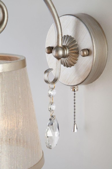 Бра с абажуром 60065/1 серебро