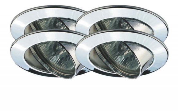 Светильник встраиваемый Paulmann 51мм 35Вт 430Лм 2900К GU5.3 IP23 230/12В Хром Набор 4шт Димм 99456 Светильник встраиваемый Paulmann 51мм 35Вт 430Лм 2900К GU5.3 IP23 230/12В Хром Набор 4шт Димм 99456