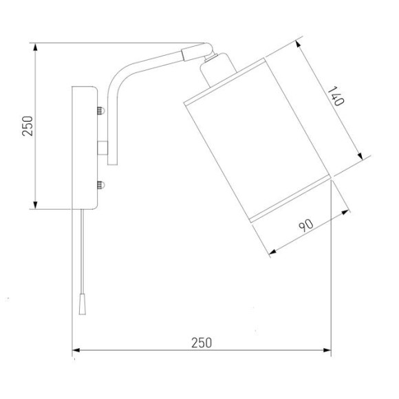 Бра в стиле лофт с поворотными рожками 70072/1 белый Бра в стиле лофт с поворотными рожками 70072/1 белый