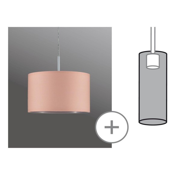 60327 Абажур DecoSystems Schirm Mono 50W Rosa Stoff