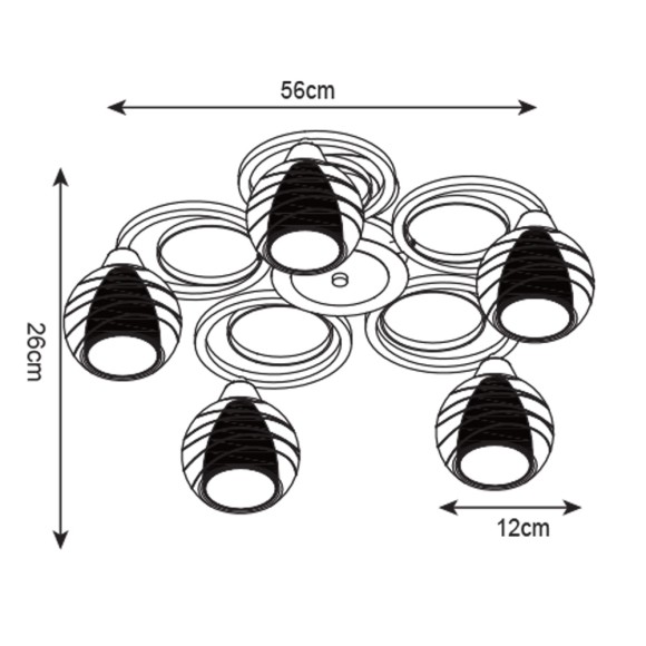 Люстра Ginevra a1604pl-5bk Arte Lamp Люстра Ginevra a1604pl-5bk Arte Lamp