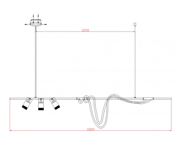 Люстра на штанге Kink Light 08039-180A,19