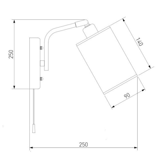 Бра в стиле лофт 70072/1 черный Бра в стиле лофт 70072/1 черный