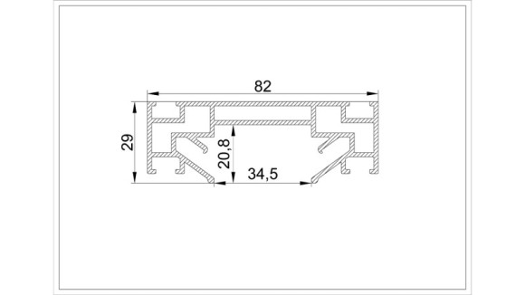 Профиль для шинопроводов SWG pro CAT-TR2-SL Профиль для шинопроводов SWG pro CAT-TR2-SL