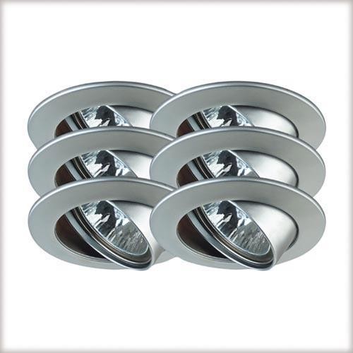 Светильник встраиваемый Paulmann 51мм 35Вт 430Лм 2900К GU5.3 IP23 230/12В Хром мат. Набор 6шт. 99474 Светильник встраиваемый Paulmann 51мм 35Вт 430Лм 2900К GU5.3 IP23 230/12В Хром мат. Набор 6шт. 99474