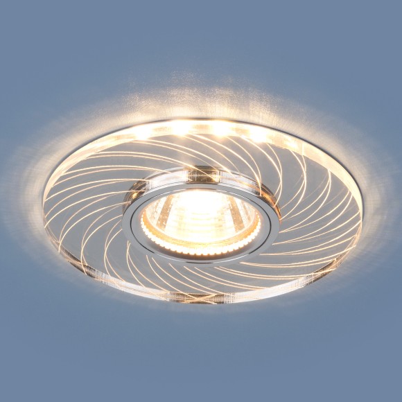 Встраиваемый точечный светильник с LED подсветкой 2203 MR16 CL прозрачный Elektrostandard