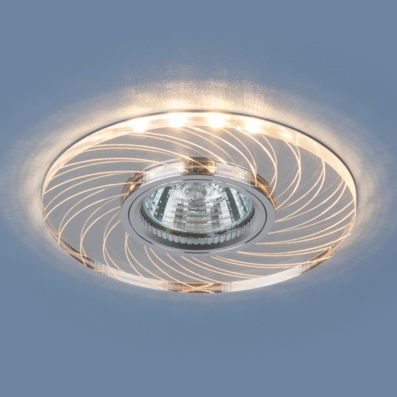 Встраиваемый точечный светильник с LED подсветкой 2203 MR16 CL прозрачный Elektrostandard