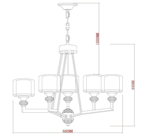 Подвесная люстра Vele Luce Lotus VL1054L05