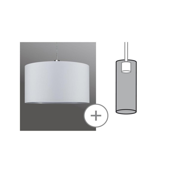 Абажур Paulmann Tessa Urail 2Easy D454мм макс.50Вт 230В Белый Ткань 95366