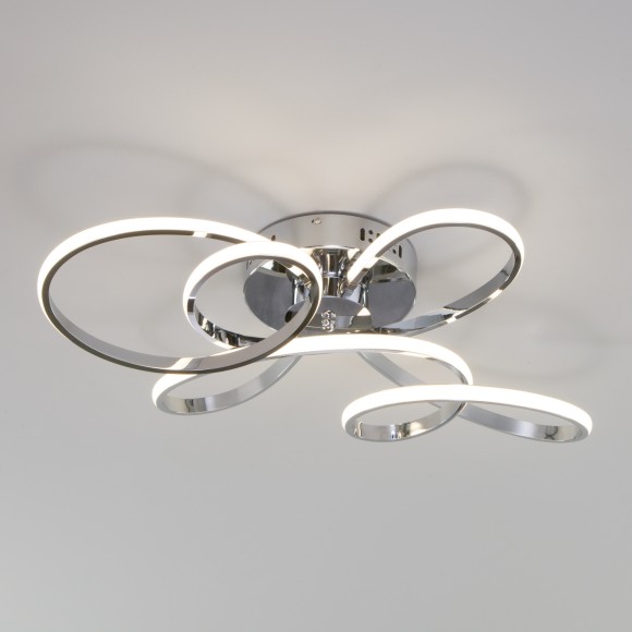 Потолочный светодиодный светильник с пультом управления 90127/2 хром