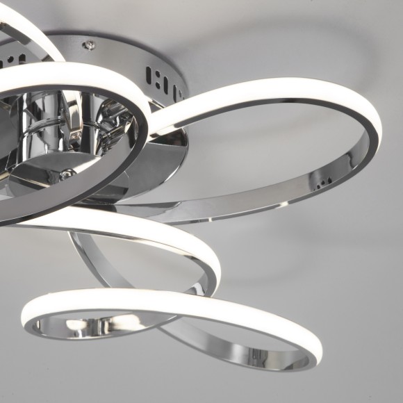 Потолочный светодиодный светильник с пультом управления 90127/2 хром