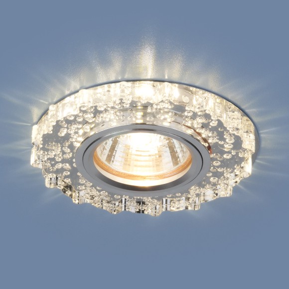 Встраиваемый точечный светильник с LED подсветкой 2202 MR16 CL прозрачный Elektrostandard