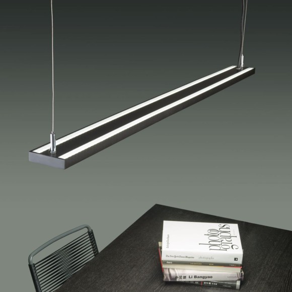 358446 OVER NT20 075 черный Подвесной светильник IP20 LED 40W вниз + 20W вверх 100-277V ITER