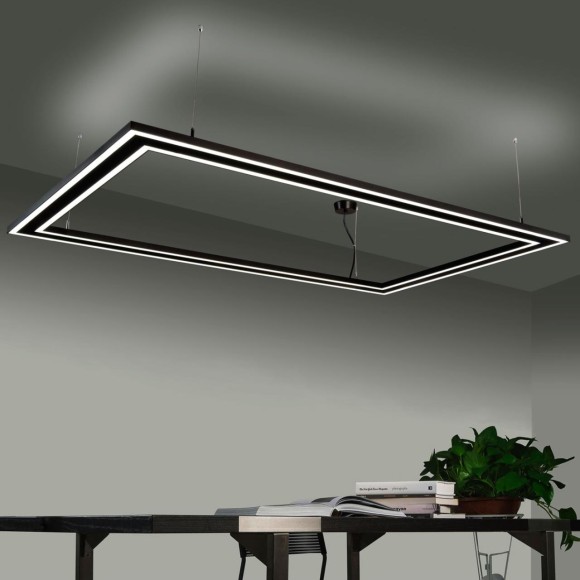 358446 OVER NT20 075 черный Подвесной светильник IP20 LED 40W вниз + 20W вверх 100-277V ITER