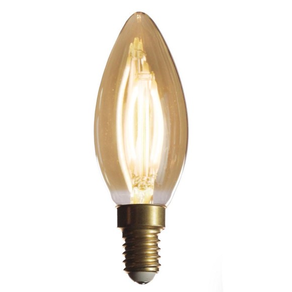 Лампа светодиодная филаментная диммируемая E14 4W 2200K золотая 057-097