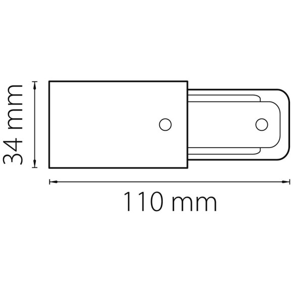 Питание боковое трек 1-фаза Lightstar Barra 502119
