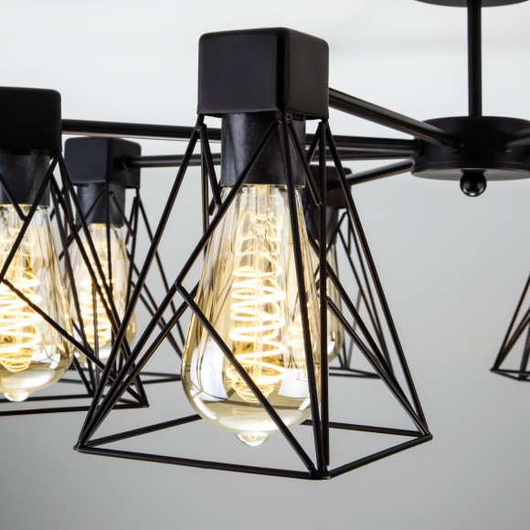 Потолочная люстра в стиле лофт 70107/8 черный Потолочная люстра в стиле лофт 70107/8 черный