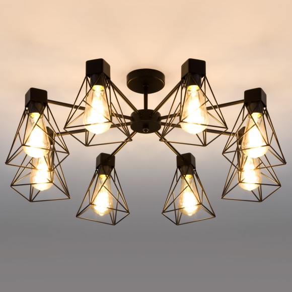 Потолочная люстра в стиле лофт 70107/8 черный Потолочная люстра в стиле лофт 70107/8 черный