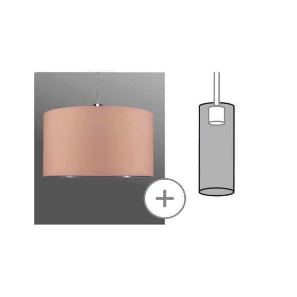 95367 Абажур Urail 2Easy Schirm Mono 50W Rosa Stoff, диаметр 454 мм