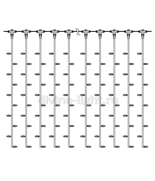 Светодиодный занавес Laitcom PCL402BL-10-2R