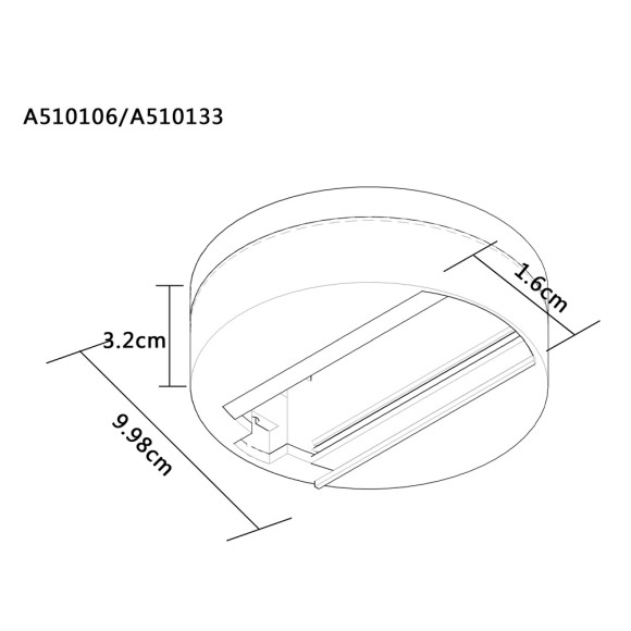 Трековый светильник Track Accessories a510106 Arte Lamp Трековый светильник Track Accessories a510106 Arte Lamp
