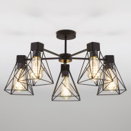 Потолочная люстра в стиле лофт 70107/5 черный Потолочная люстра в стиле лофт 70107/5 черный