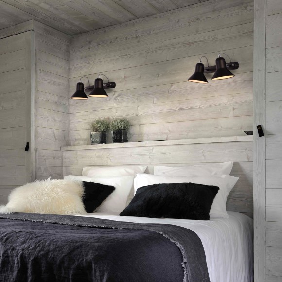 Настенный светильник с поворотными плафонами 20083/2 черный/хром