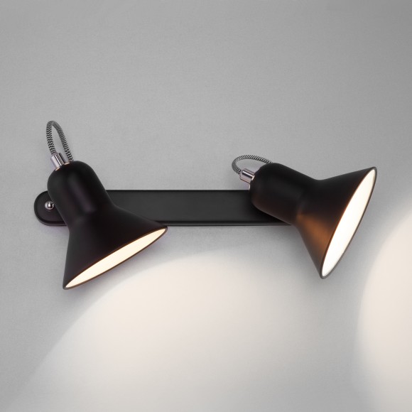 Настенный светильник с поворотными плафонами 20083/2 черный/хром