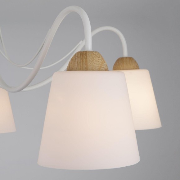 Потолочная люстра со стеклянными плафонами 70062/5 белый Потолочная люстра со стеклянными плафонами 70062/5 белый