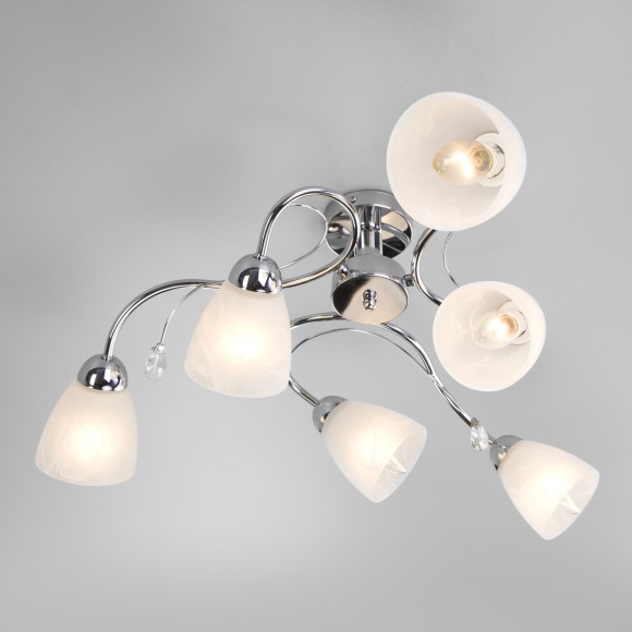 Потолочный светильник со стеклянными плафонами 30169/6 хром Потолочный светильник со стеклянными плафонами 30169/6 хром