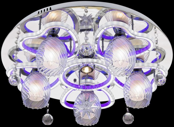 Потолочная люстра со светодиодной подсветкой, с пультом Velante 736-107-06