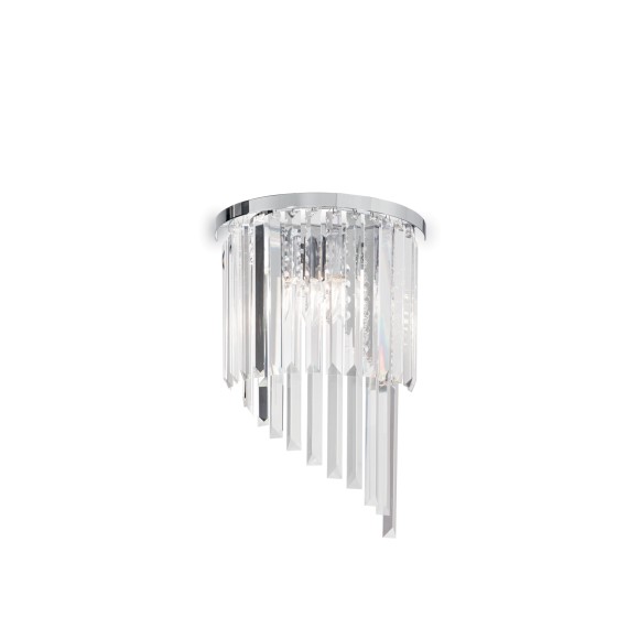 Настенный светильник Ideal Lux Carlton AP3 макс.3x40Вт Е14 IP20 230В Хром Металл/Хрусталь 168913