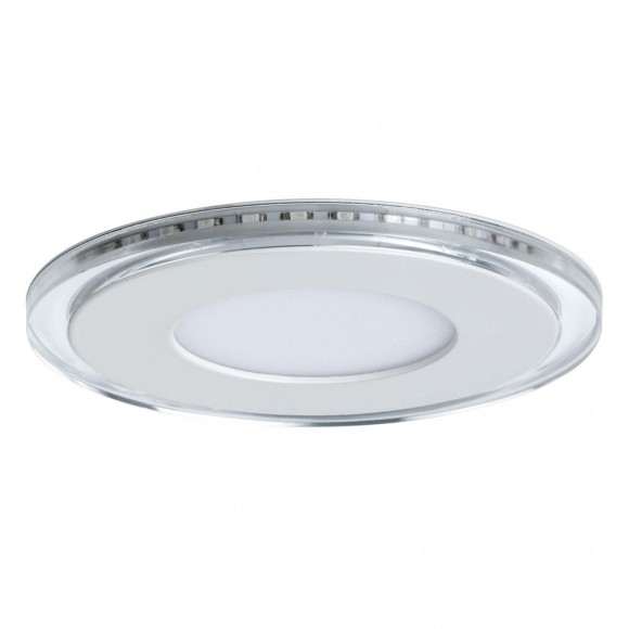 Панель встраиваемая Paulmann Premium D130мм 2х7Вт 226лм 2700K Синий LED 230В Белый/Прозрачный 92796