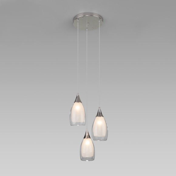 Подвесной светильник со стеклянными плафонами 50085/3 хром