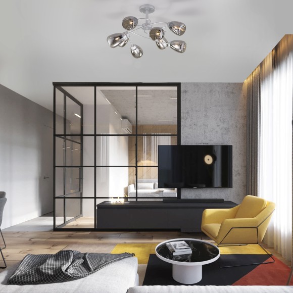 Потолочная люстра со стеклянными плафонами 30168/8 матовое серебро Потолочная люстра со стеклянными плафонами 30168/8 матовое серебро