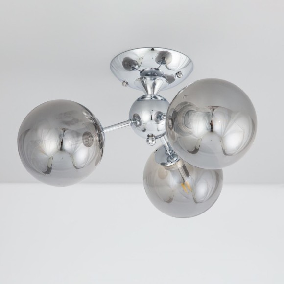 CL102130 Томми Хром+Дымч. Св-к Люстра