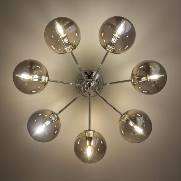 CL102170 Томми Хром+Дымч. Св-к Люстра