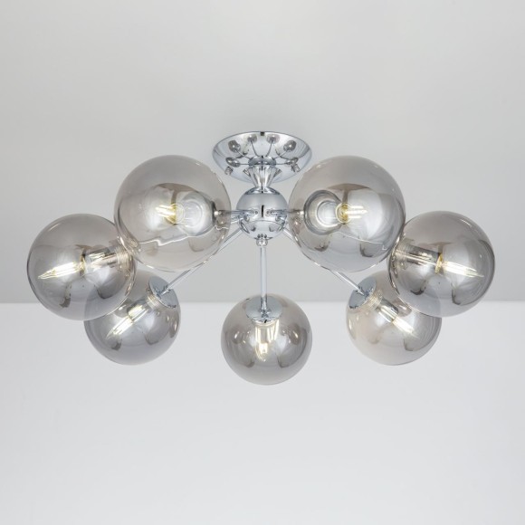 CL102170 Томми Хром+Дымч. Св-к Люстра