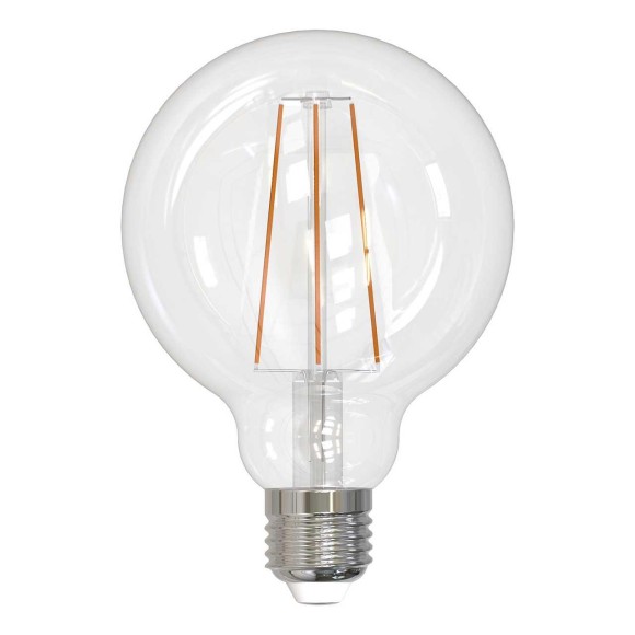 Лампа светодиодная филаментная (UL-00004863) Uniel E27 10W 4000K прозрачная LED-G95-10W/4000K/E27/CL PLS02WH